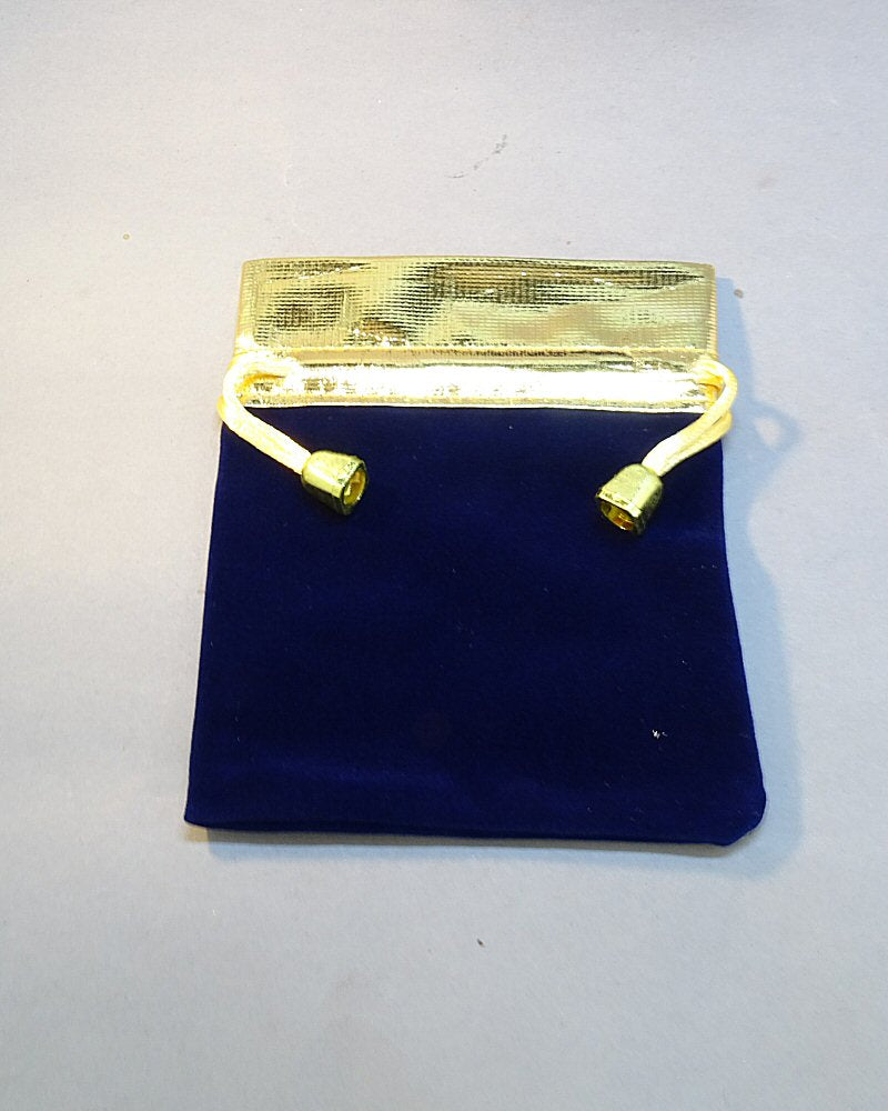 Fancy Velvet Jewellery pouch Royal Blue And Gold
