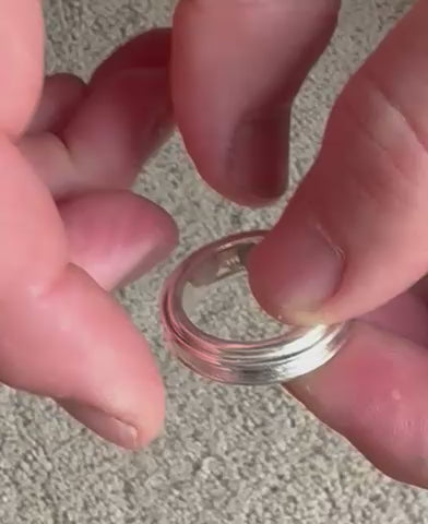 Gents Solid Silver Spinning Fidget Channel Ring