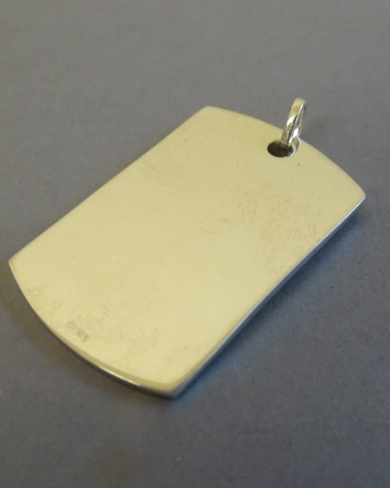 HEAVY SILVER DOG TAG