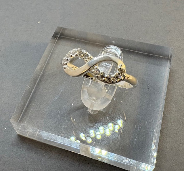 SILVER INFINITY RING WITH CZ