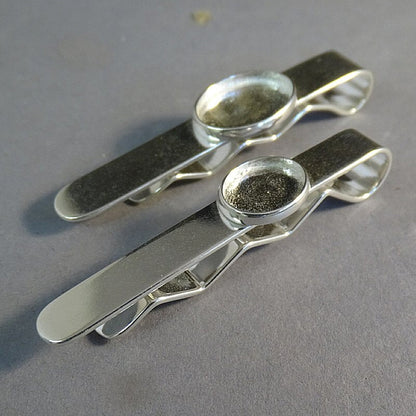 Tie Slide Setting With Bezel Cup For Resin or Cabochon