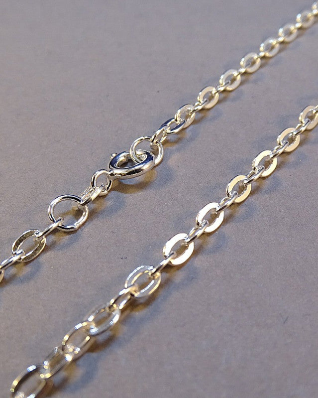 Solid Silver Heavy Trace Chain Available 18 Inch