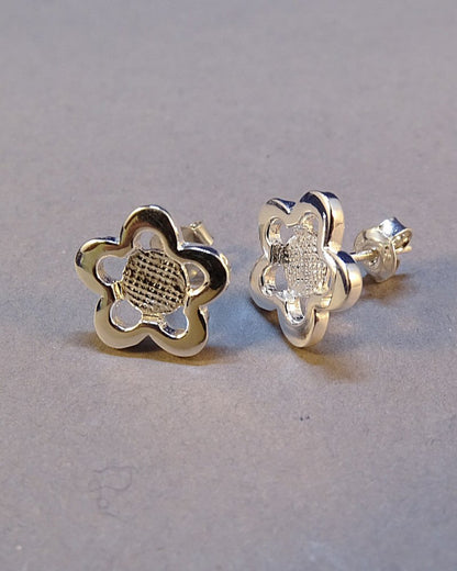 Silver Daisy Studs For 5MM Stone