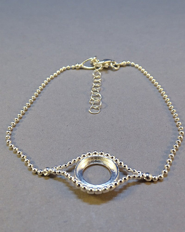 Silver Chain Bracelet Ready To Fit 10mm cabochon