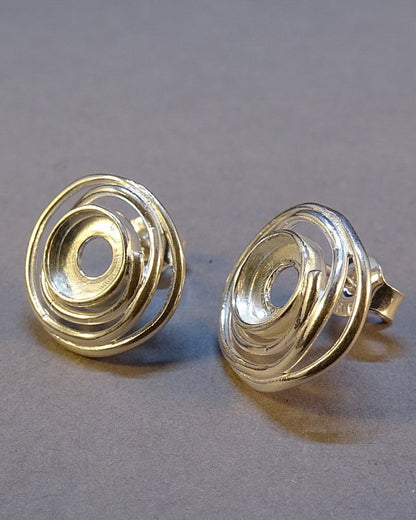 Silver Studs To Fit 6mm Cabochons
