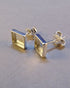 Square Silver Earring Setting Approx 6mm