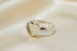 Solid Back Silver Heart Ring Setting For Ashes