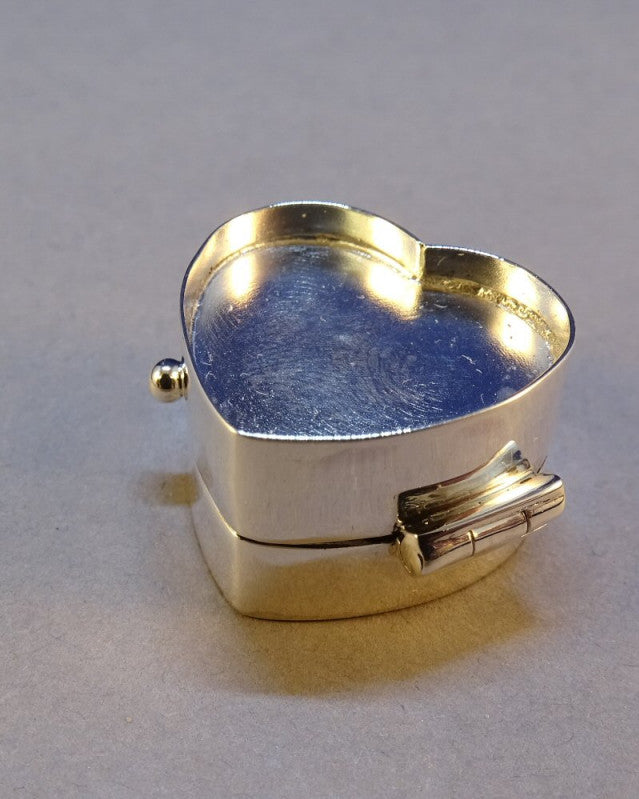 silver heart Pill Box For Use With Resin For Memorial Gift