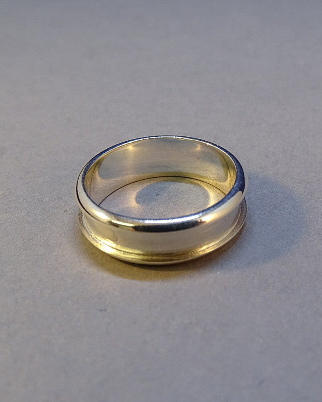 Solid Silver Wide Channel Ring Suitable For Resin