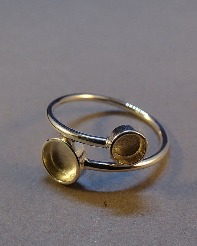 Two Stone Adjustable Ring 6mm &amp; 4mm
