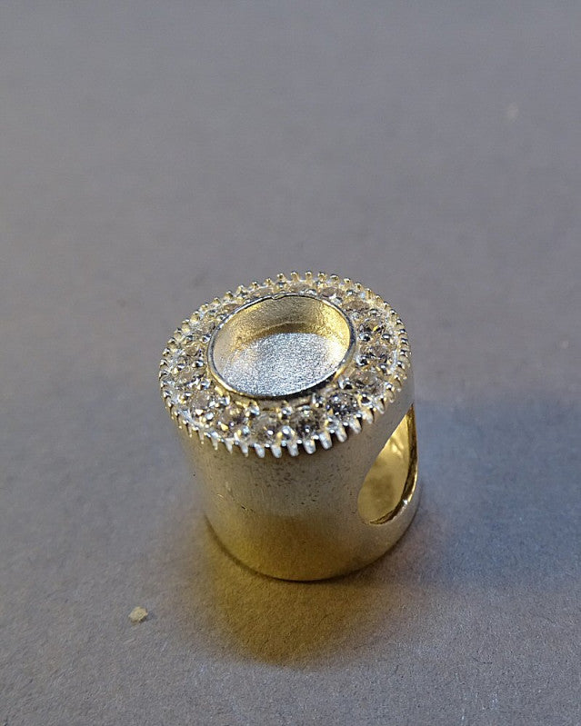 Bracelet Charm to fit 6mm with CZ Surround