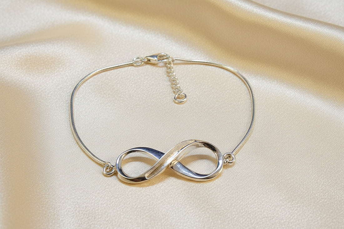 Silver Infinity Bracelet Ready for Resin