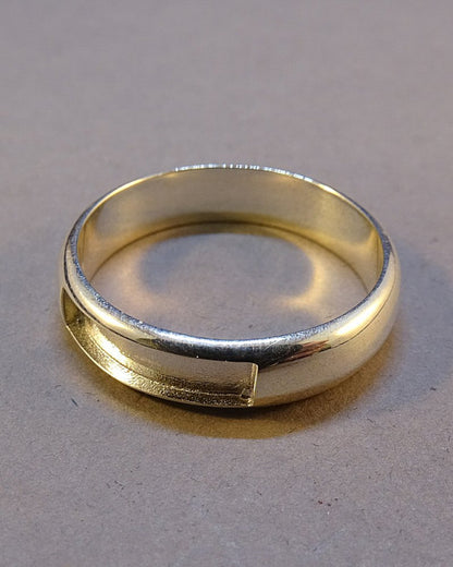 Gents Silver Ring With Channel For Resin Or Stones