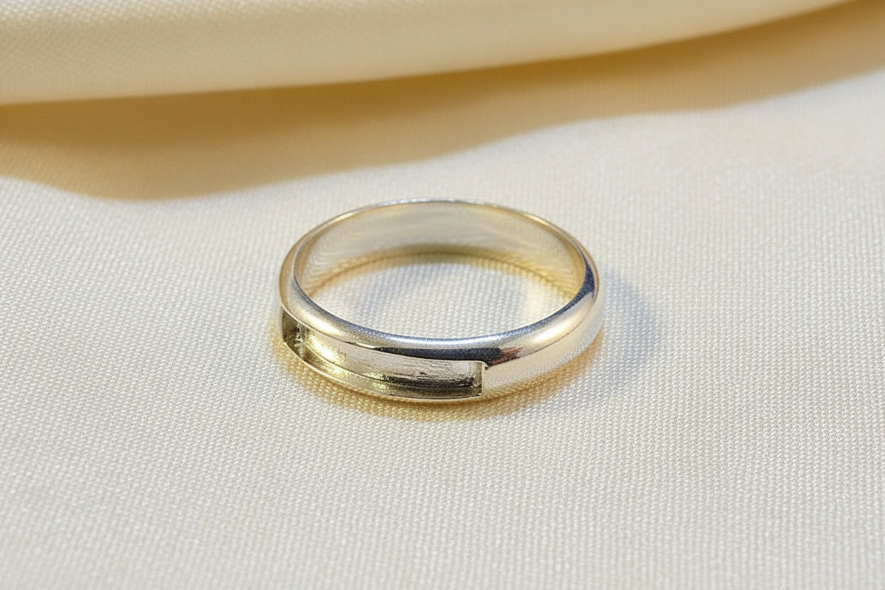 Ladies Silver Channel Ring For Resin Or Your Own Stones – Caverswall ...