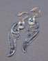 Silver Antique Finish Drop Earrings For Setting 8x6 Stone