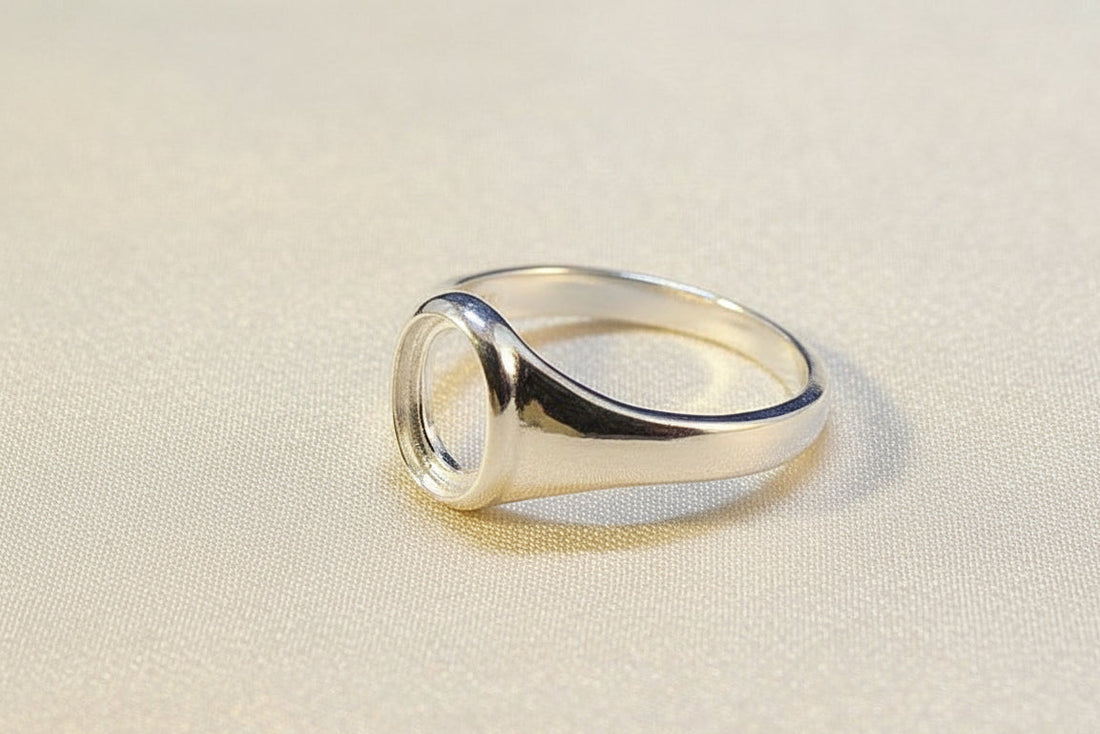 Ladies Unset Seal Ring For Setting 8x6 Stone