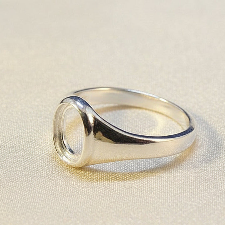 Ladies Unset Seal Ring For Setting 8x6 Stone