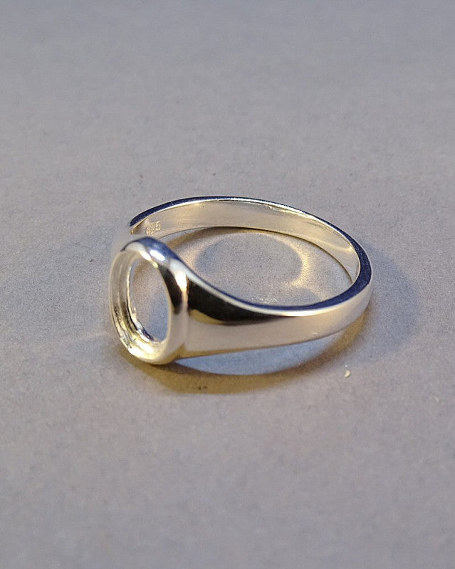 Ladies Unset Seal Ring For Setting 8x6 Stone