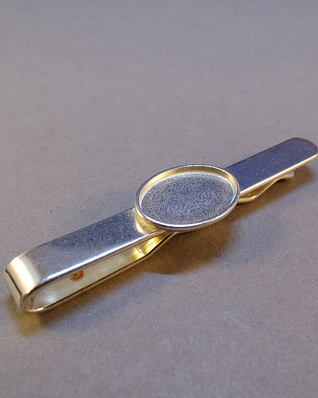Tie Slide Setting With Bezel Cup For Resin or Cabochon