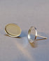 Light Weight Milled Edge Oval Stud Earring Settings